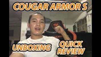 Cougar Armor S Quick Review and Unboxing (TAGALOG)