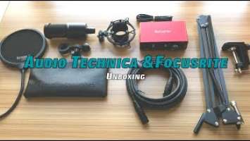 Audio Technica at2020 and Focusrite Solo 3rd Gen. Set Package (Unboxing)