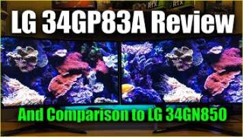 LG 34GP83A-B Review and Comparison vs LG 34GN850 • Best Ultrawide Gaming Monitor for 2021? 1440p IPS