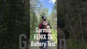 Garmin FENIX 7X Battery Test