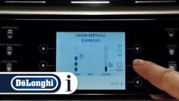 How to set drink on your De'Longhi PrimaDonna Elite ECAM 650.55 coffee machine