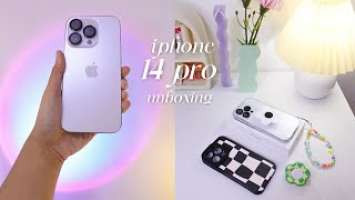 aesthetic iPhone 14 Pro [ silver 256 GB ] unboxing  ✨ ASMR ✨ | accessories, camera test