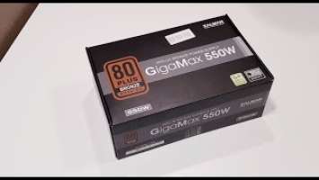 PSU ZALMAN GigaMax ZM550-GVII 550W - power supply Unboxing