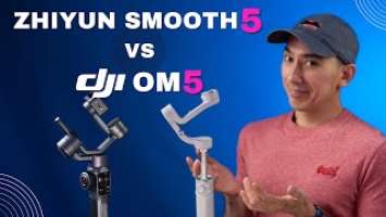 DJI OM5 vs ZHIYUN SMOOTH 5 | Review and Features Compared | Watch Before You Buy