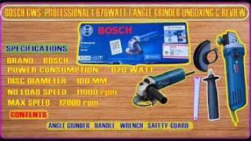 | #BOSCH | #670 WATT | |#PROFESSIONAL ANGLE | GRINDER-GWS 600 | #UNBOXING | #REVIEW | #TESTING |