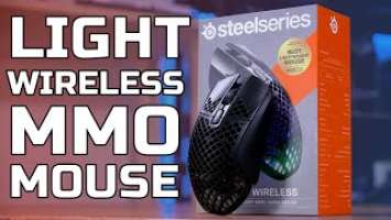 LIGHTWEIGHT WIRELESS MMO MOUSE! Steelseries AEROX 9 Wireless Review