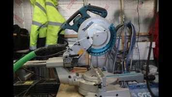 MAKITA LS1018LN/1 double bevel Mitre saw 260mm 110v first impressions and overview first few cuts