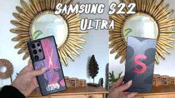 Samsung Galaxy S22 Ultra burgundy aesthetic ASMR unboxing + Rhinoshield Star Wars case | SUNNY APRIL