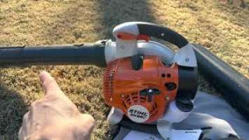 Best Leaf Vacuum and Handheld Blower Review and Demonstration .  STIHL Gas Leaf Blower.