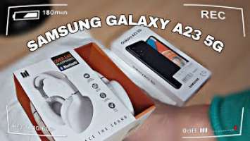  Aestehtic Unboxing | Samsung galaxy a23 5g + headphones (asmr)