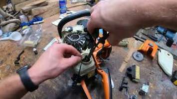 How to replace the gas line on a Stihl Ms 210 chainsaw