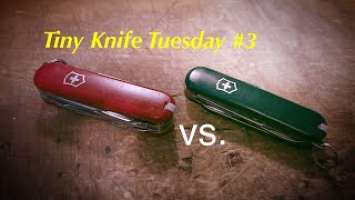 Victorinox Minichamp vs. Rambler Which Tiny SAK Reigns Supreme? Tiny Knife Tuesday #3