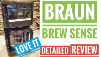 DETAILED REVIEW Braun Brewsense Drip Coffee Maker KF7000 BK How To Brew Coffee LOVE IT