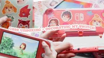 decorating my nintendo switch lite + unboxing the case  *:･ﾟ✧