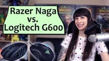 Razer Naga vs Logitech G600 - MMO Gaming Mice Comparison and Review