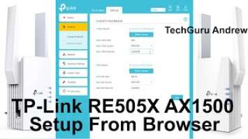 TP-Link RE505X AX1500 Wi-Fi Range Extender Setup From Browser