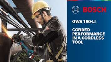 Bosch GWS 180-LI Professional Cordless Angle Grinder