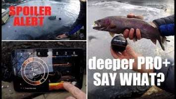 Deeper Pro Plus Sonar Review Trout Ice Fishing Demo