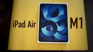 Blue M1 iPad Air 2022 unboxing