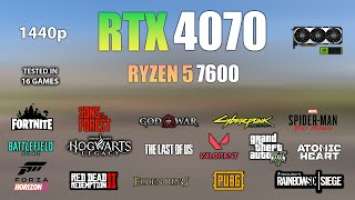 RTX 4070 + Ryzen 5 7600 : Test in 16 Games - RTX 4070 Gaming Test