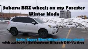 Subaru BRZ wheels on Forester w/ Bridgestone Blizzak DM-V2 Review