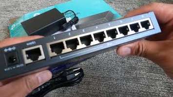 TP Link 9 Port Fast Ethernet 10 100Mbps PoE Switch TL SF1009P 8 PoE+ Ports @65W Unboxing