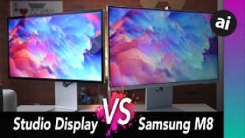 Apple Studio Display VS Samsung M8 Smart Monitor! Is Bigger Better?