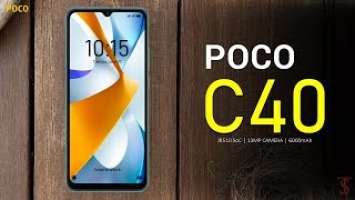 Poco C40 Price, Official Look, Design, Specifications, Camera, Features, and Sale Details