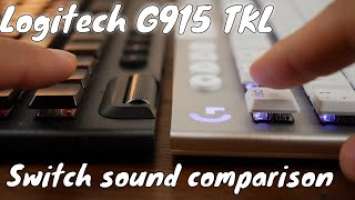 Logitech G915 TKL switch sound test and key actuation differences (GL Clicky vs GL Tactile)