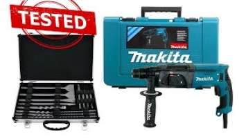 Makita HR2470  780 W Unboxing-Drilling and demolition test