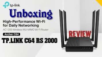 TP-Link #Unboxing Video| Archer C64 AC Dual-Band Gigabit Wi-Fi Router,Wireless Speed up to1200 Mbps.