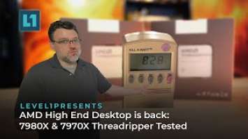 AMD High End Desktop is back: 7980X & 7970X  Threadripper Tested