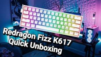 Redragon Fizz K617 Quick Unboxing (Typing Sound Test)