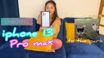 IPHONE 13 PRO MAX UNBOXING AND CAMERA TEST | KILLER GOES TO THE PARK