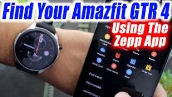 How To Use Amazfit GTR 4 Find My Watch Feature