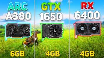 Intel ARC A380 vs GTX 1650 vs RX 6400 | Gaming Benchmark | Test in 9 Games |