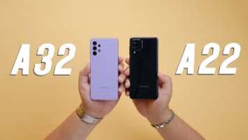 Samsung Galaxy A22 против Samsung Galaxy A32 | Камеры, дисплей, и все отличия!