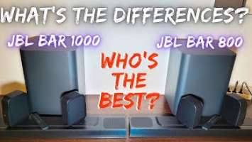 What's the differences between JBL BAR 1000 and JBL BAR 800?