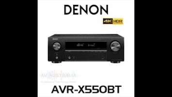 DENON AVR-X550BT AV receiver unboxing & setup.