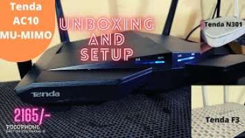 Tenda AC1200 mbps MU-MIMO Full Unboxing with Setup | Tenda AC10 vs Tenda F3 vs Tenda N301