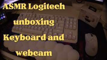 ASMR Unboxing Logitech G713 Keyboard and Brio 500 Webcam ☁️☁️