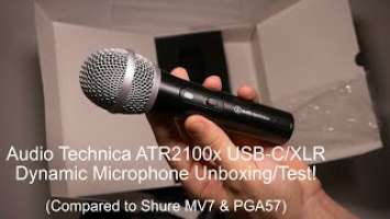 Audio Technica ATR2100x USB-C/XLR Dynamic Mic Unboxing & Test!