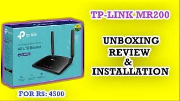 TP-LINK ARCHER MR 200 Unboxing, Installation and Review