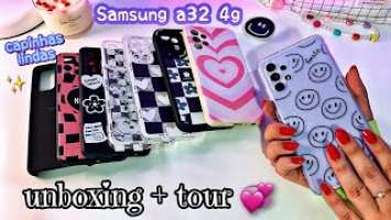 TOUR + UNBOXING DAS MINHAS CAPINHAS NOVAS DA SHOPEE | SAMSUNG GALAXY A32 4g