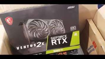 Unboxing MSI RTX 3060 TI LHR, MSI Z390 Motherboard, Gigabyte Aorus 850w PSU, G.Skill 8GB DDR & SSD