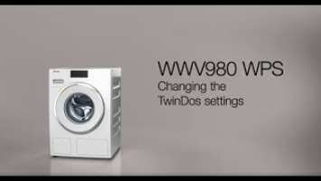 Miele WWV980 WPS Washing Machine - Changing the TwinDos settings