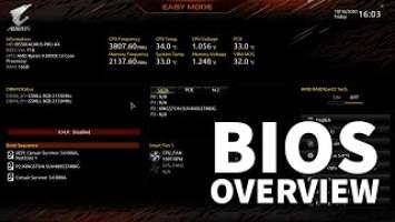 Gigabyte B550i AORUS PRO AX BIOS Overview