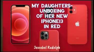 my Daughters-Unboxing of her new iPhone 13 in Red first look #unboxing  #iphone #apple