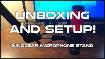 Innogear Mic Boom Arm Unboxing And Setup With A Hyperx Quadcast!