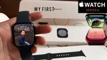 My First Apple Watch Series 8 , Aluminum 45 Mm,Unboxing and Set up #asmr